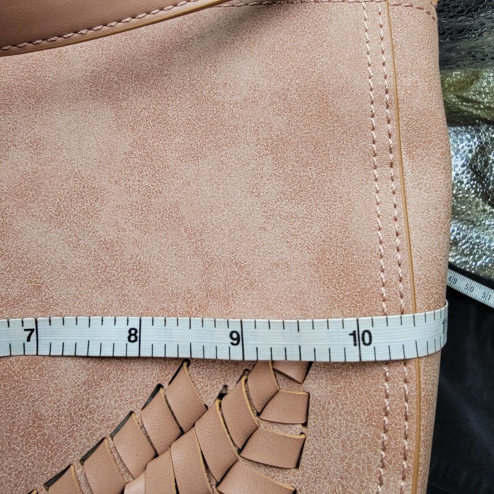 Elle Jae Gypset Tan Marquesas Vegan Crossbody Handbag Two Leaves 8"x10.5"x3.5" - Picture 13 of 14